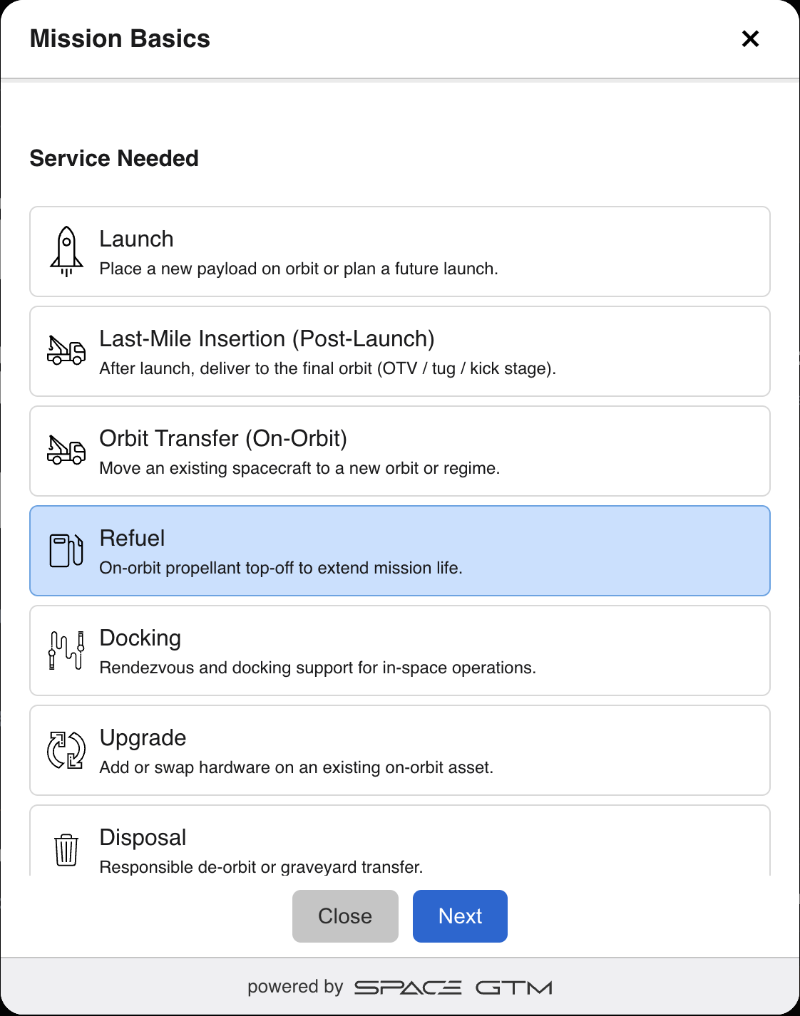 Reservation widget preview